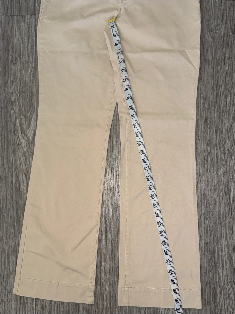 Banana Republic Martin Fit Stretch Cream Pin Striped Pants Womens Size 6